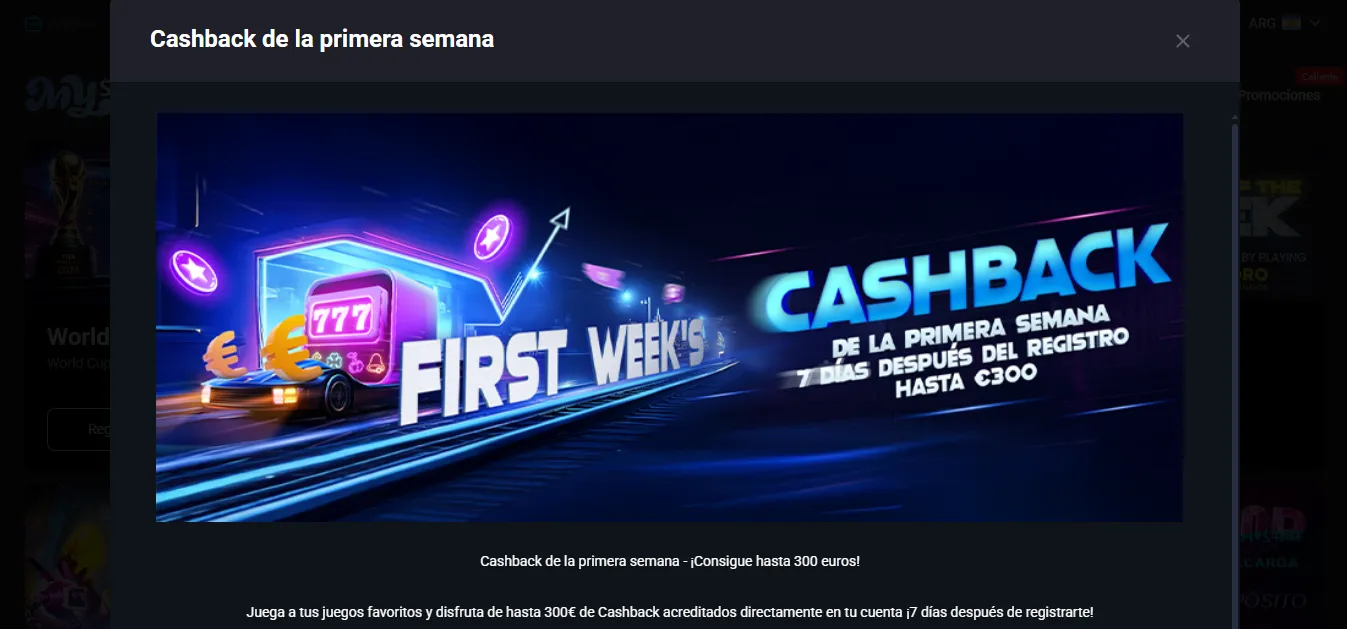 MyStake first week cashback offer