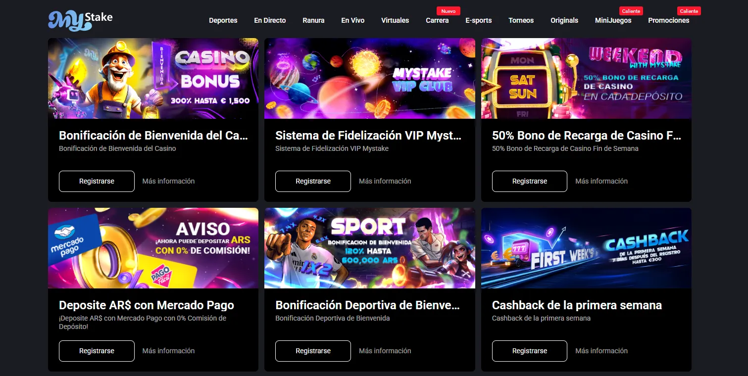 Ofertas y recompensas de MyStake