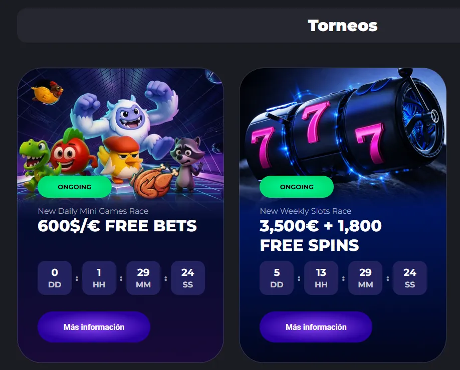 Torneos y recompensas de leaderboard de MyStake