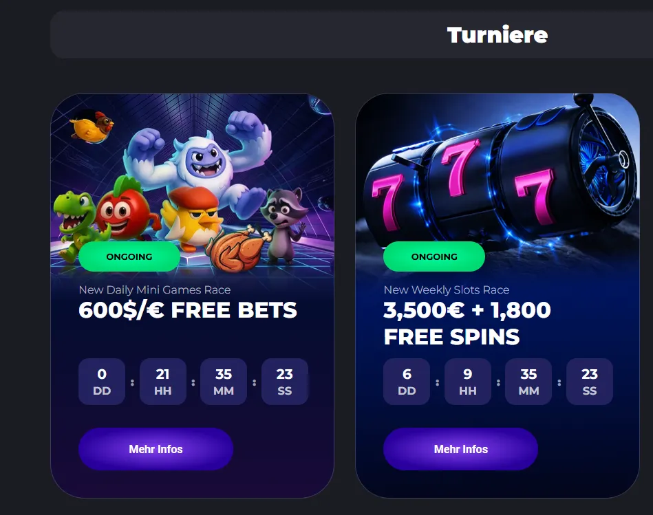 MyStake Turniere und Race-Rewards