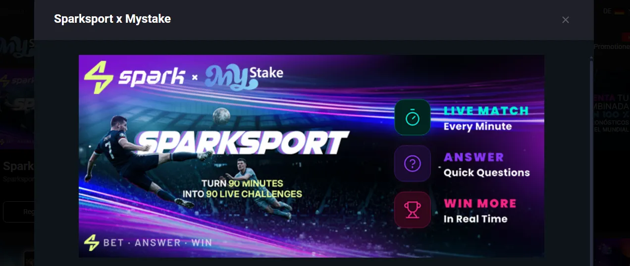 MyStake SparkSport Live-Fußball-Vorhersagespiel