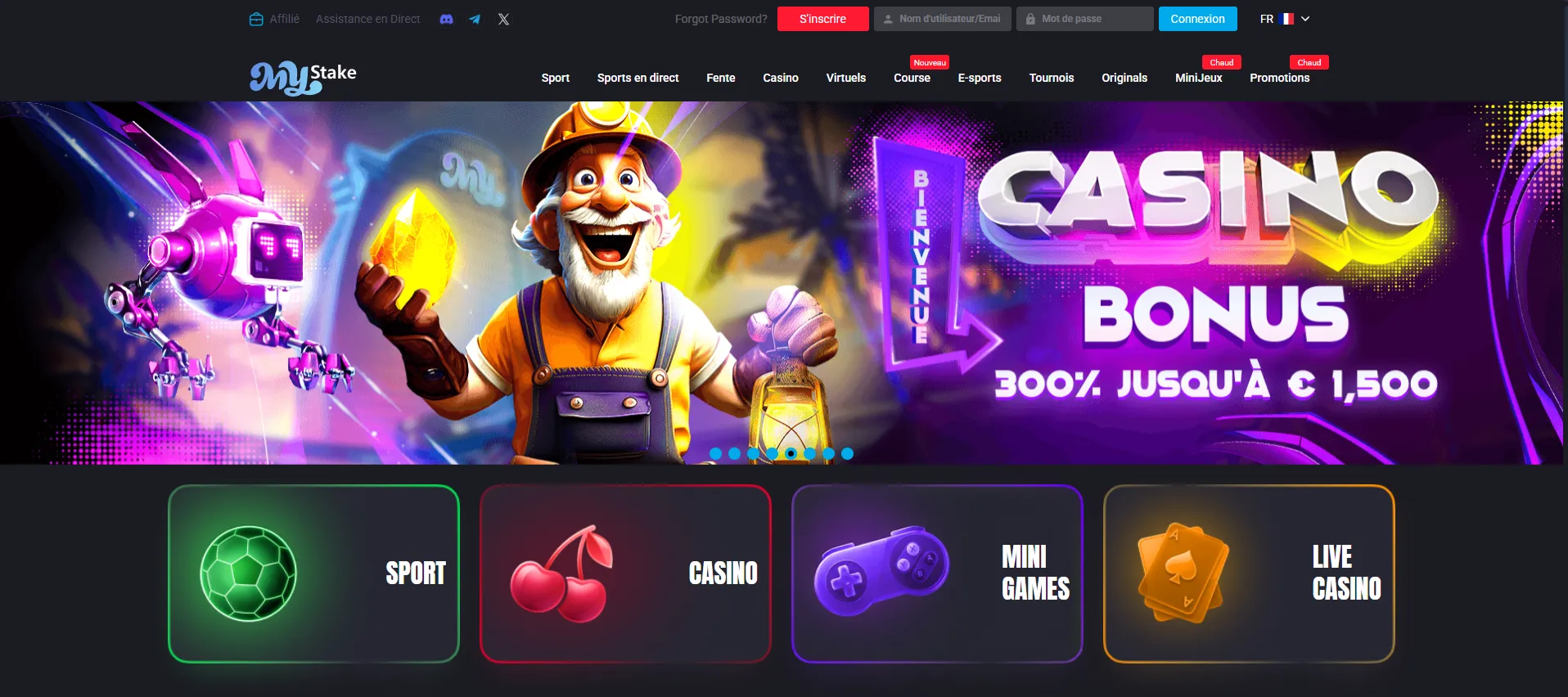 Espace casino et sport MyStake