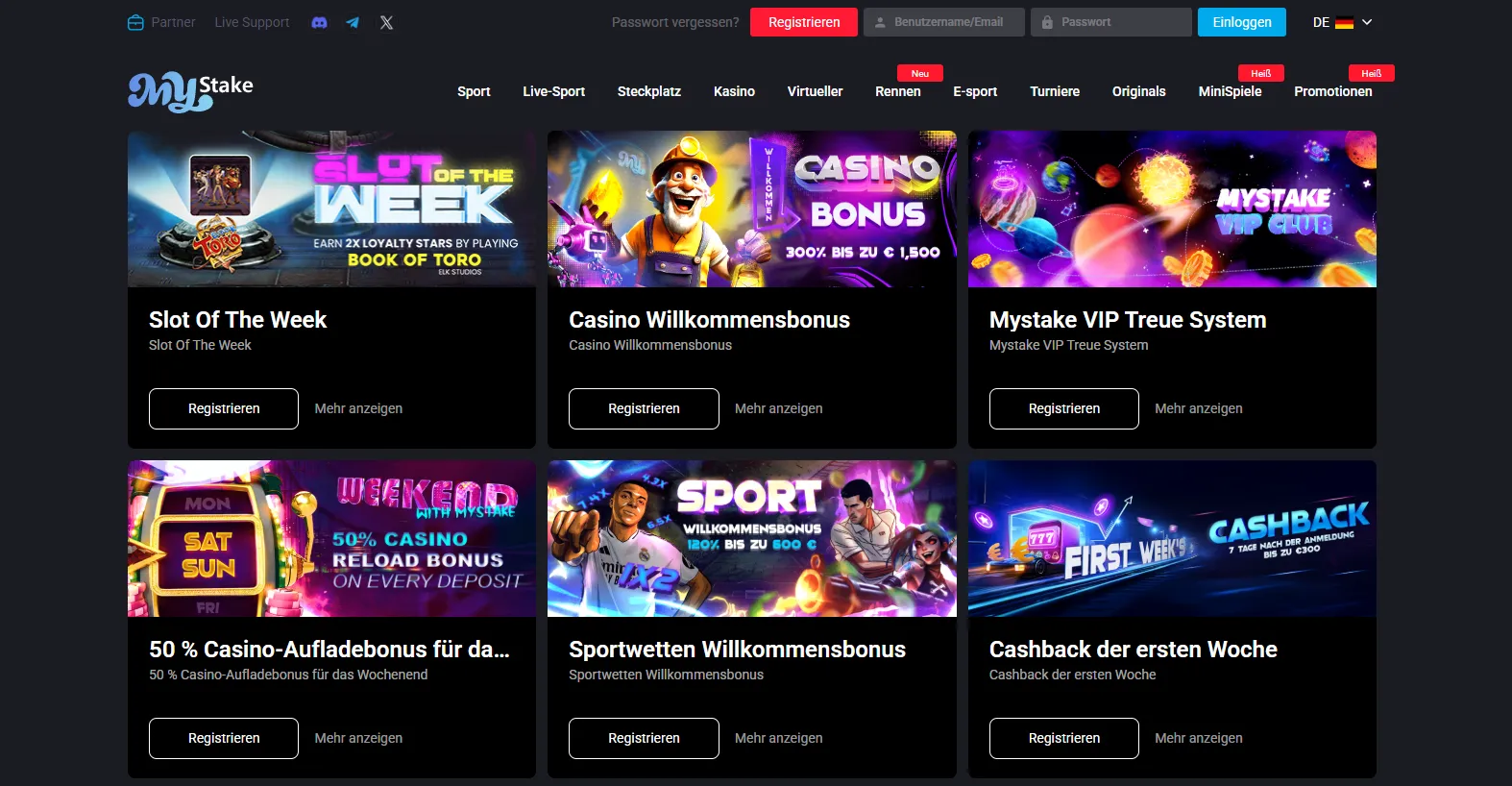 MyStake Bonusangebote und Rewards
