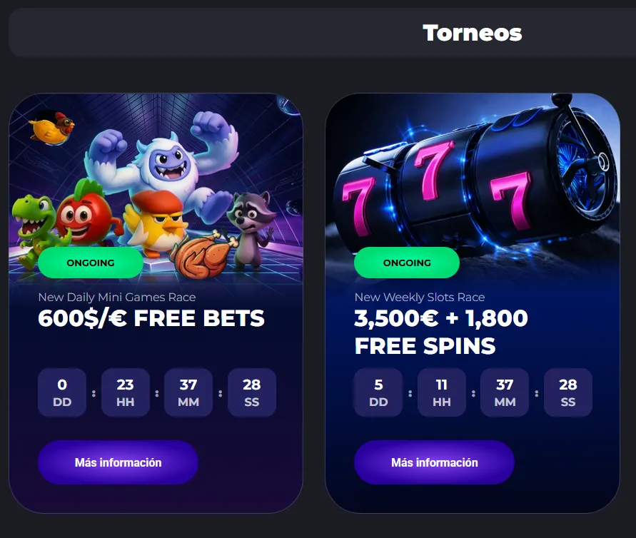 Torneos y recompensas de leaderboard de MyStake