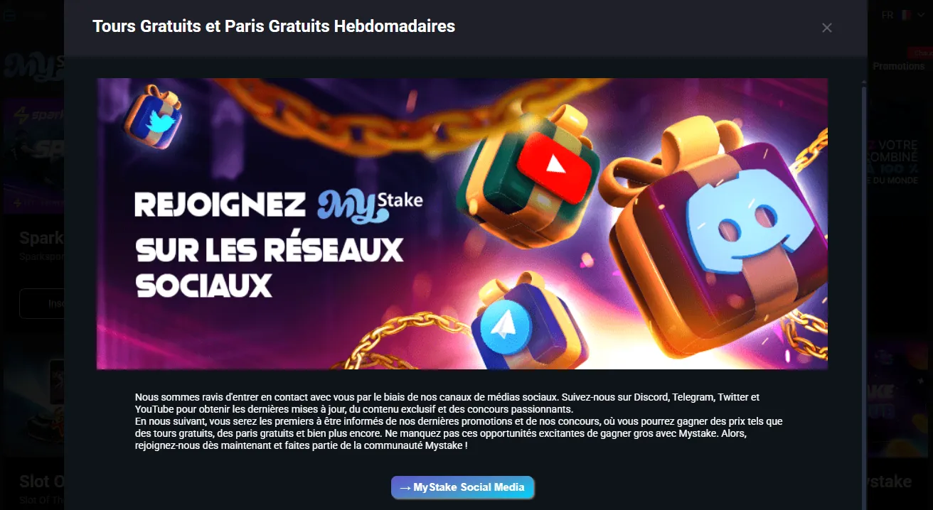 Bonus sociaux MyStake et offres de communauté