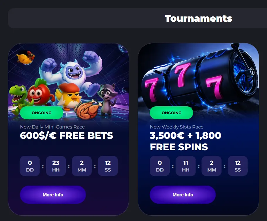 MyStake tournaments and race rewards