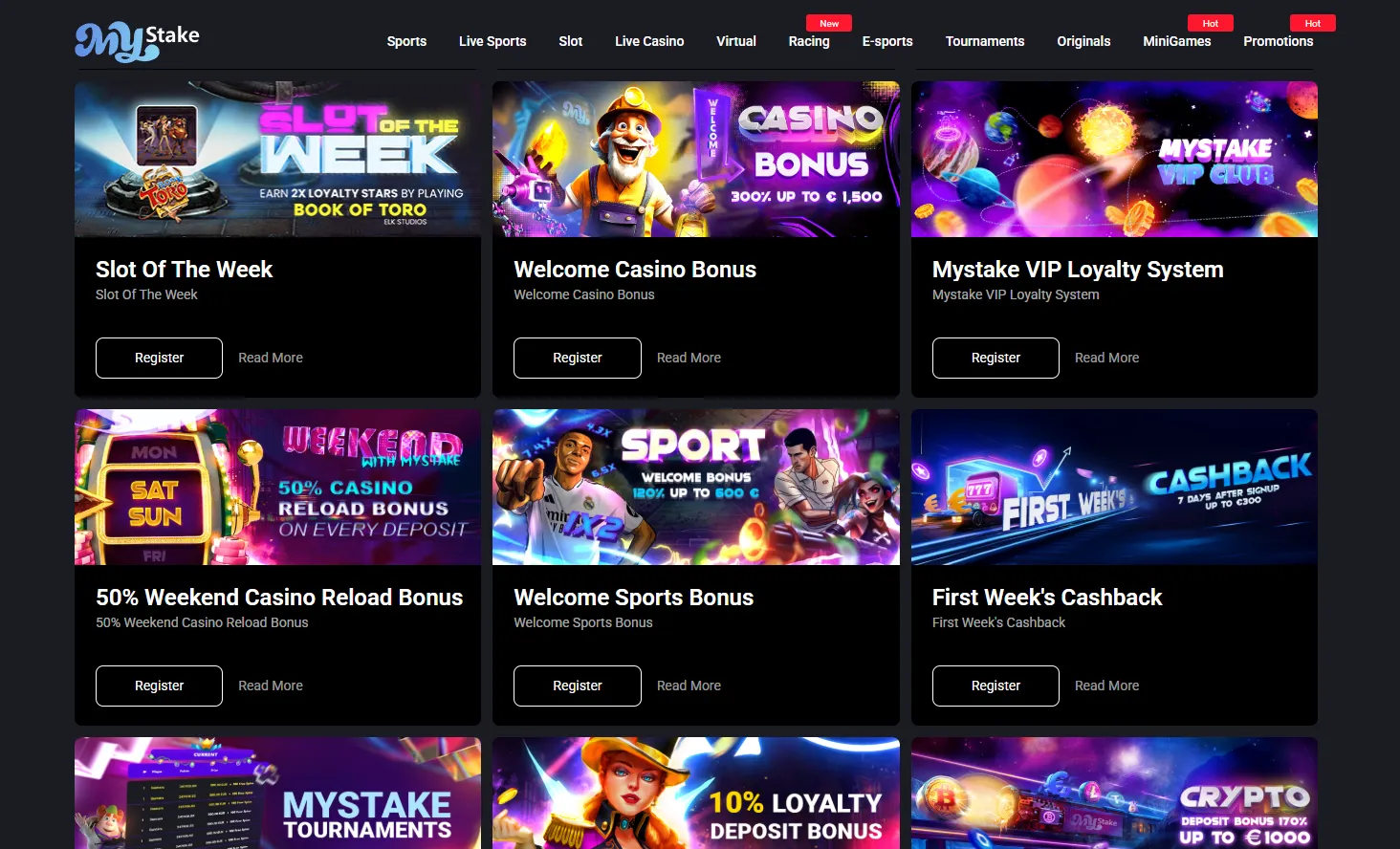 MyStake bonus review covering casino sportsbook crypto cashback VIP and tournaments