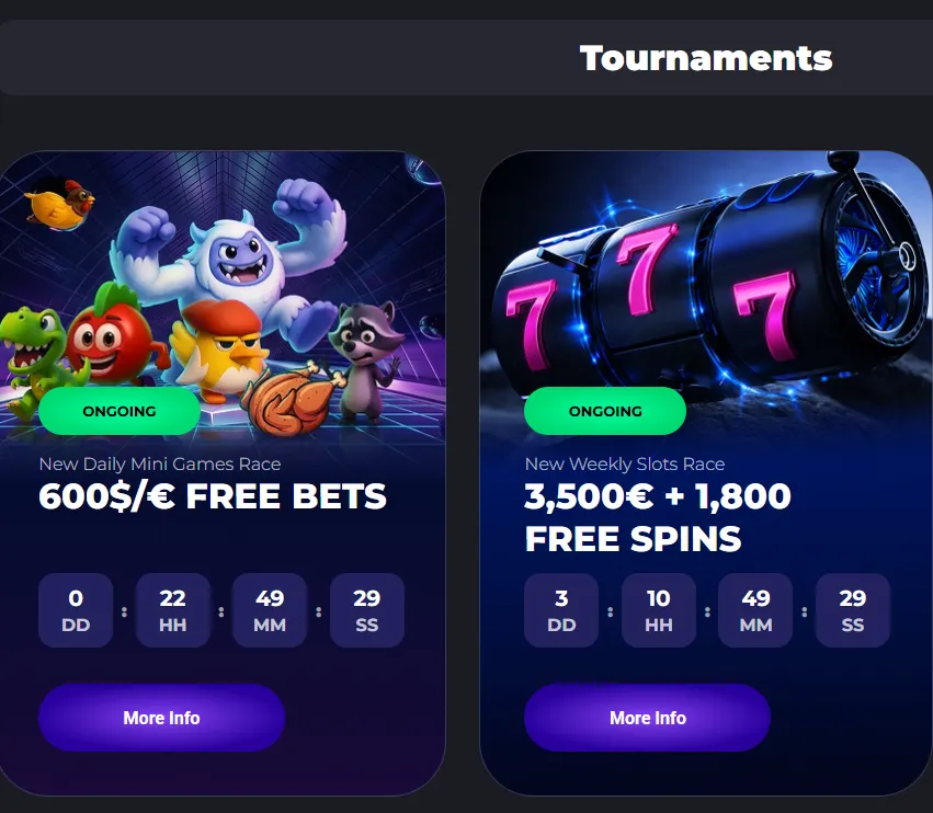 MyStake tournaments and leaderboard rewards