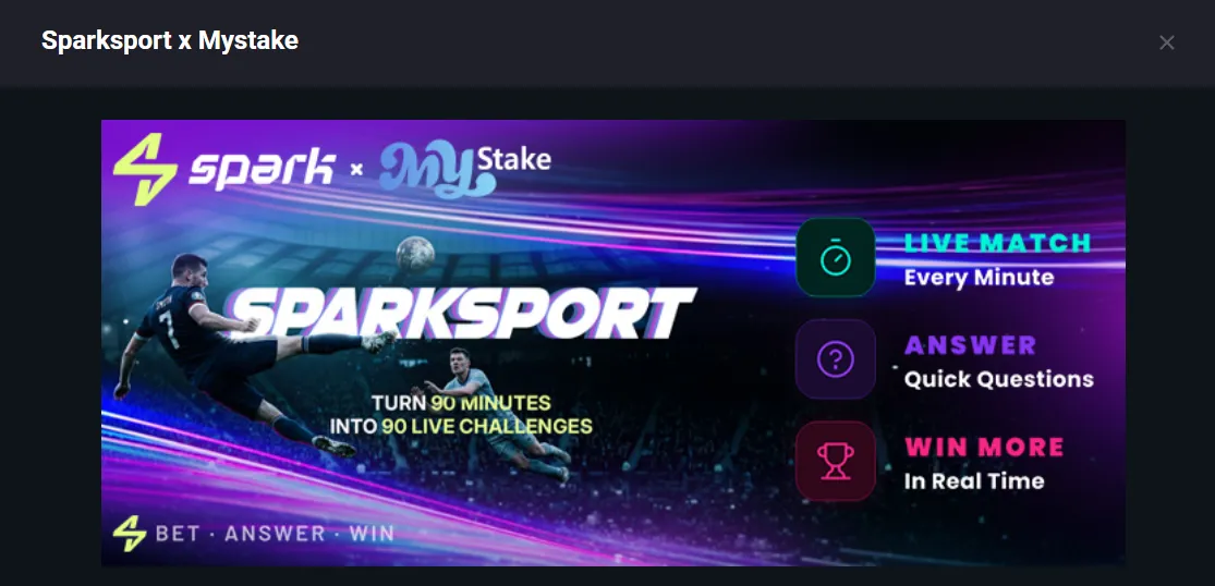 MyStake SparkSport live football prediction game