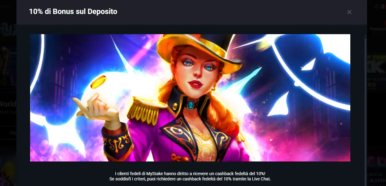Rimborso fedeltà MyStake
