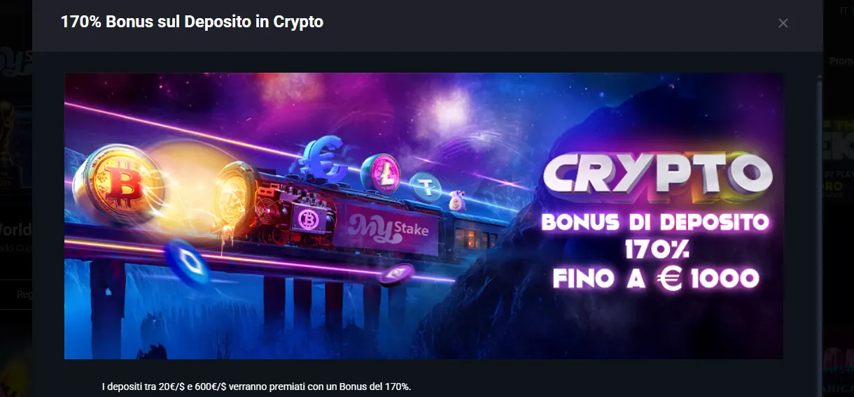 Bonus cripto e rimborso MyStake