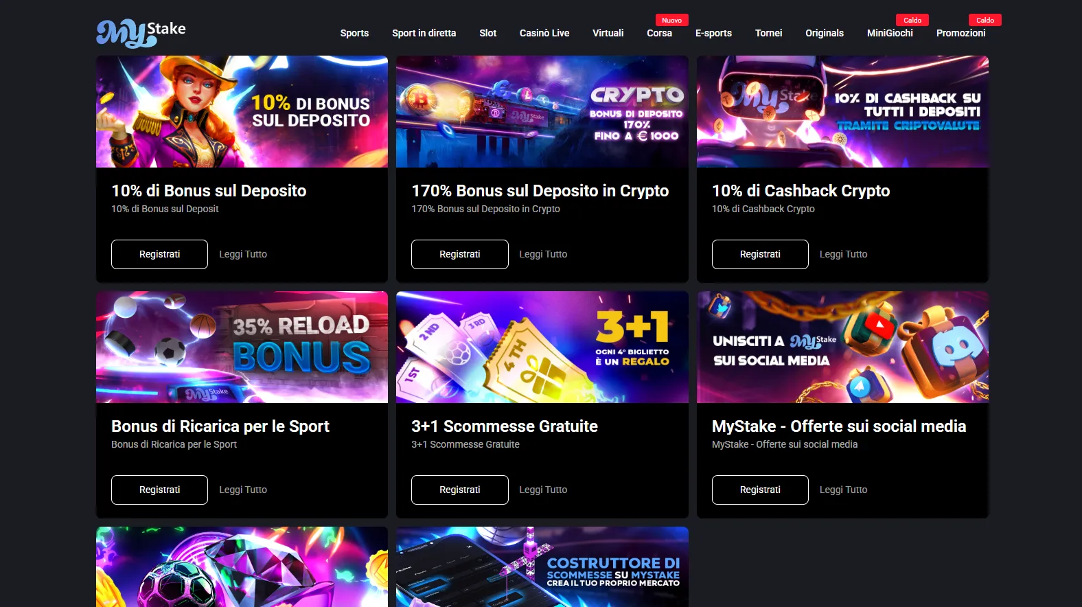 Recensione dei bonus MyStake con casinò, sport, cripto, rimborsi, VIP e tornei